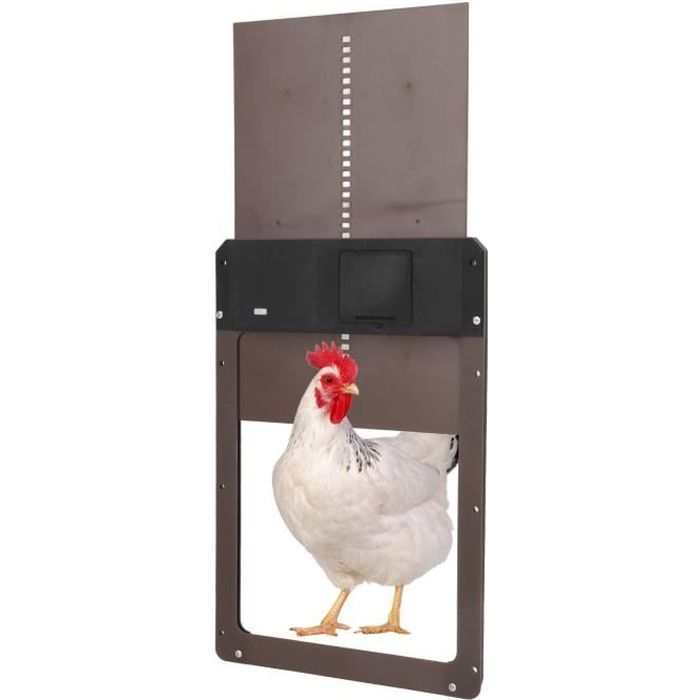 Meilleurs prix pour Porte de poulailler automatique - JIN - Marron - Détection de lumière - Installation facile - Matériau durable