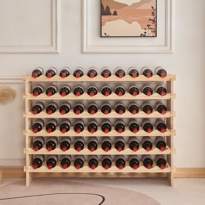 Casier à vin - HOMEWELL - BLGUNSAV - Design classique - 6 couches - 60 ...