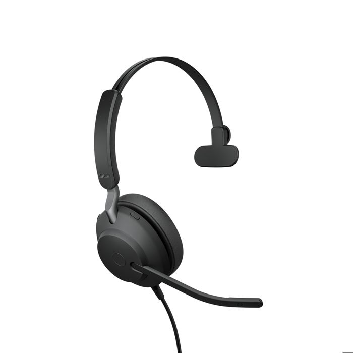 Casque Mono - Jabra - Evolve2 40 - USB-A - Réduction du Bruit - 3 Microphones - 37h Autonomie
