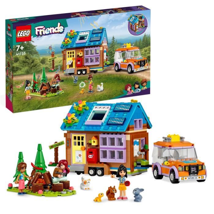 LEGO Friends 41735 La Mini Maison Mobile Jeu Camping avec Voiture Jouet et Mini Poup es