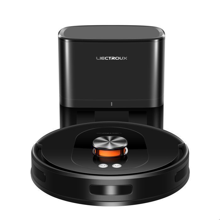 LIECTROUＸT9 Aspirateur Robot Laveur LIECTROUX T9 Station Auto-Vidange 3L – Navigation LDS – APP / Alexa / Google – Noir - Liectroux