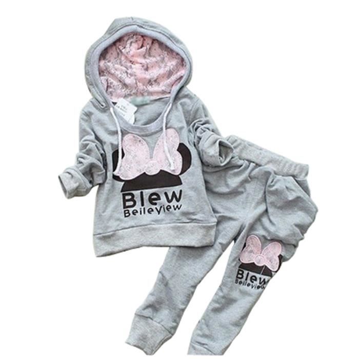 1 4 Ans Fille Bébé Enfant Tenue Sport 2pcs Ensemble De Vêtement Parka Jogging Papillon Sweat à Capuche Pantalon