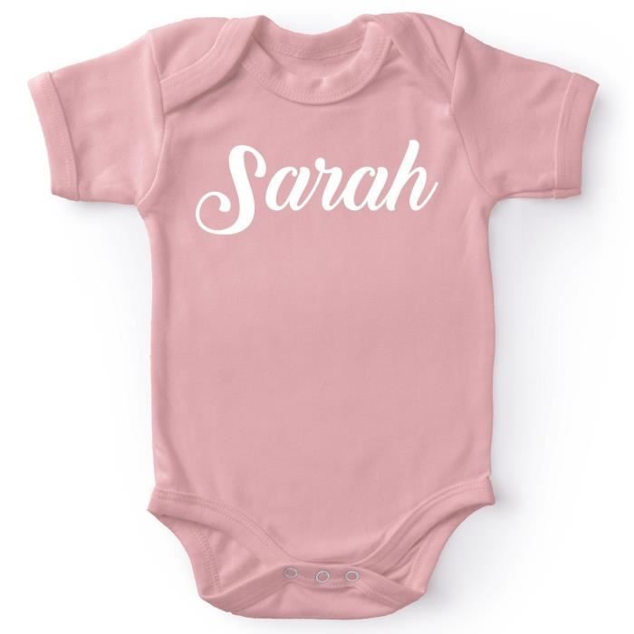 Body Bebe Filles Body Bebe Sarah Cadeau De Naissance Ideal Body Rose Avec Prenom Imprime A Partir De 3 Mois Noir Cdiscount Pret A Porter