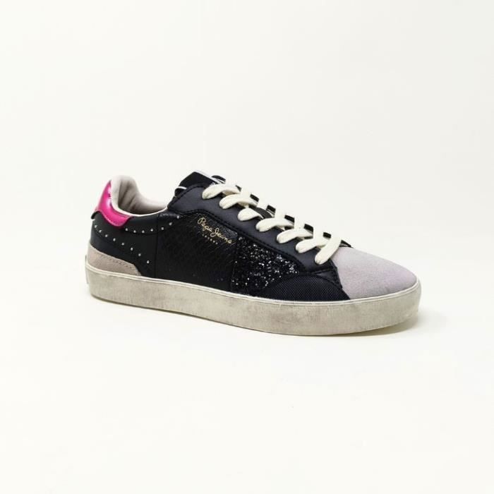 Pepe Jeans PEPE JEANS BASKET FEMME LANE CITY NOIR