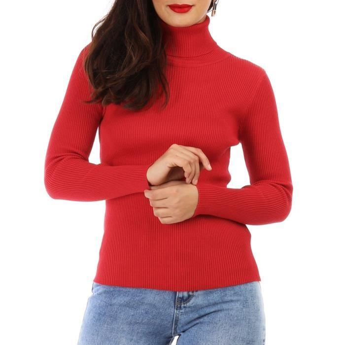 sous pull rouge femme