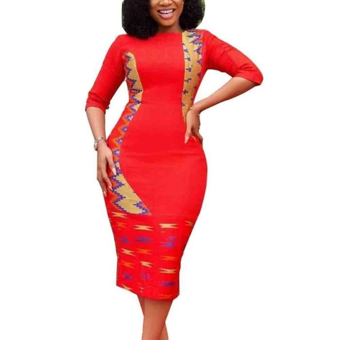 africaines pour femmes vêtements africains Bazin Riche ethnique été Robe élégante vêtements africains - Type Robe d'été-M01 - Cdiscount Prêt-à-Porter