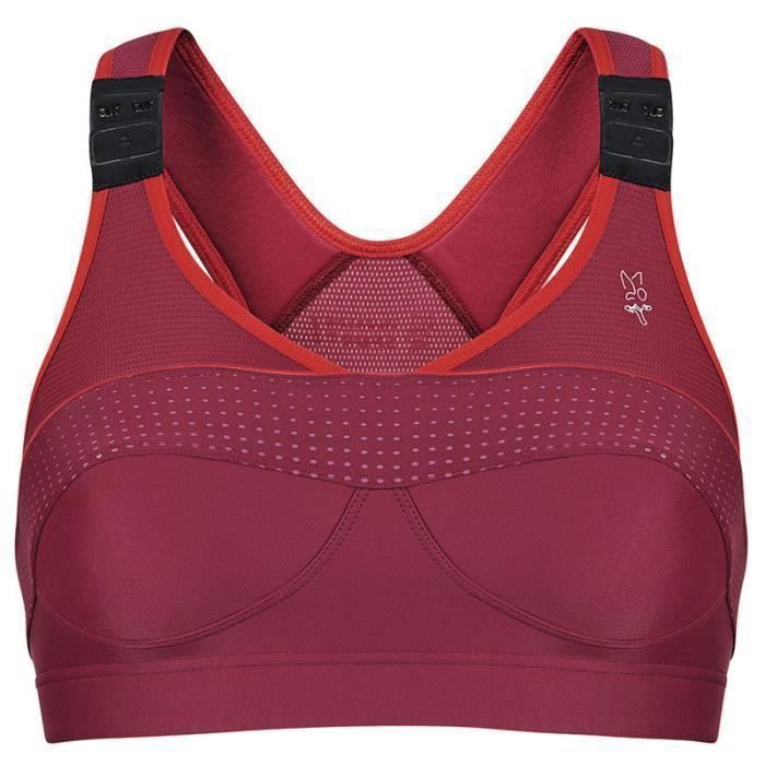 Brassière de sport Thuasne Top Strap X-Back 2 femme - Rouge - Sans manches respirante maintien