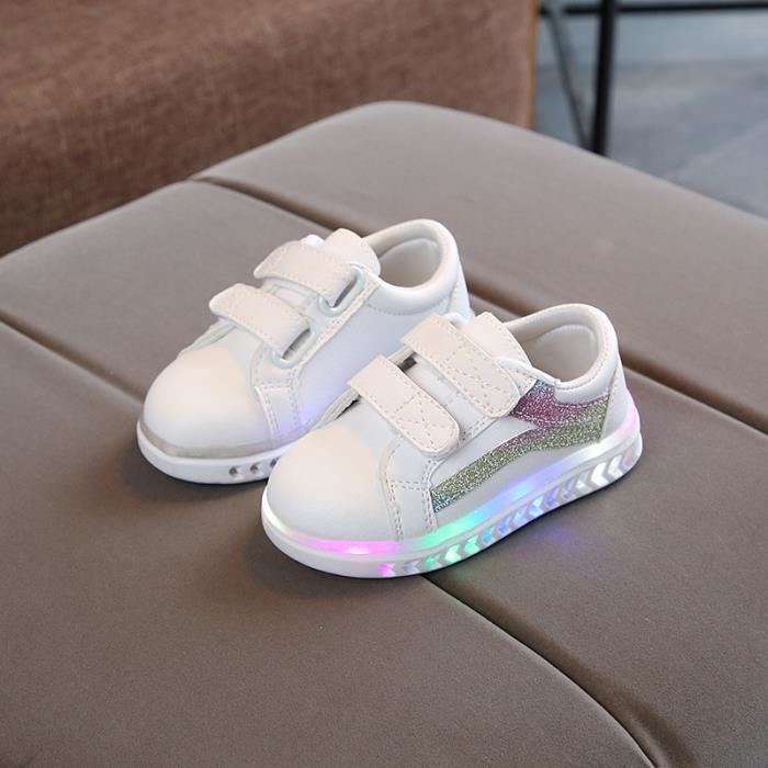 Chaussures lumineuses semelles souples pour filles et Gar onss