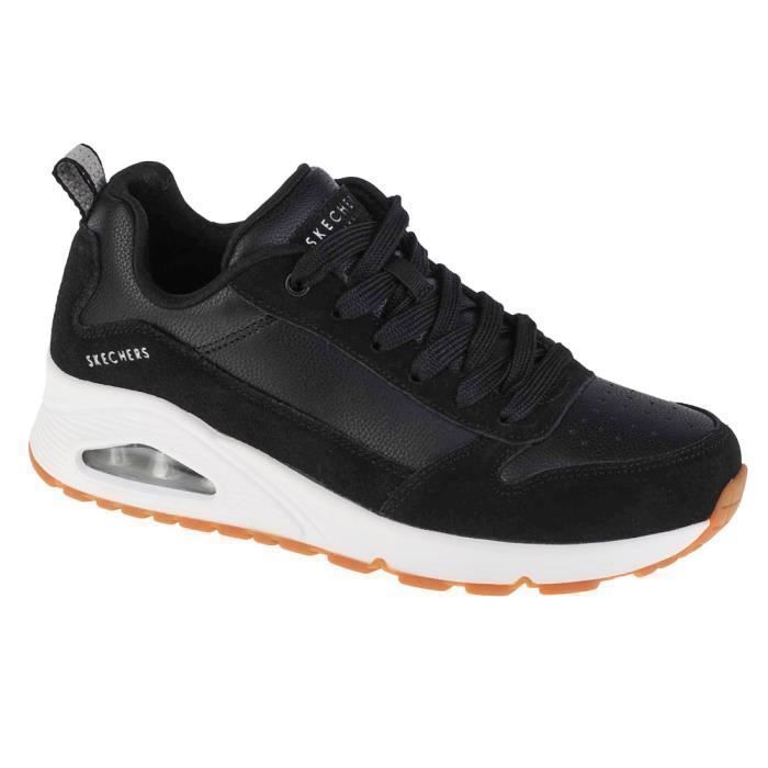 Skechers Sneakers - SKECHERS - Uno-Solid Air 155132-BLK - Femme - Noir - Lacets - Plat - Synthétique
