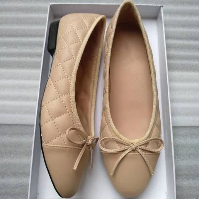Rojeam Chaussures plates pour femme - Ballerines plates à enfiler, Nœud noir