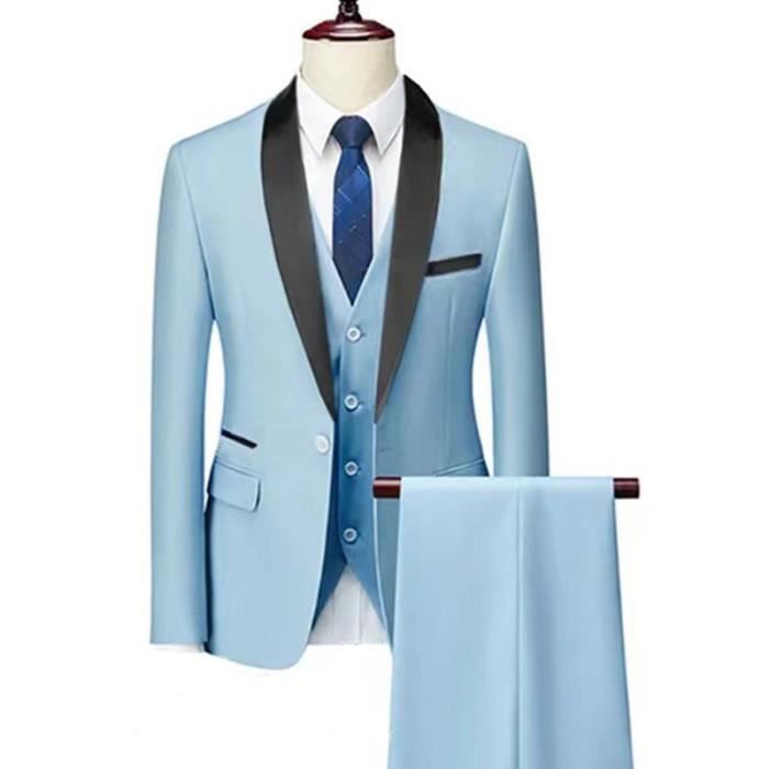 Costume Mariage Homme 3 Pièces Slim Fit Cérémonie Vetement