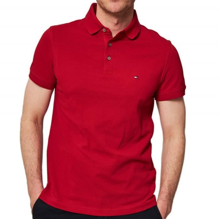 Polo tommy online hilfiger homme rouge