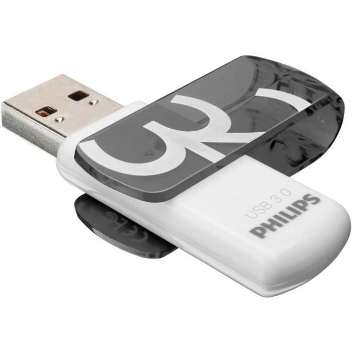 Philips Clé USB 3.0 Vivid 32 Go Blanc et gris