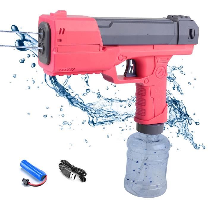 Pistolet à Eau électrique Rechargeable – Portée 10 M – Batterie USB – Idéal Piscine Et Plage – Rose