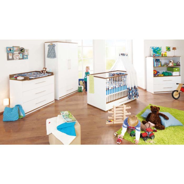 Chambre Bebe Tuula Blanche Et Marron Cdiscount Puericulture Eveil Bebe