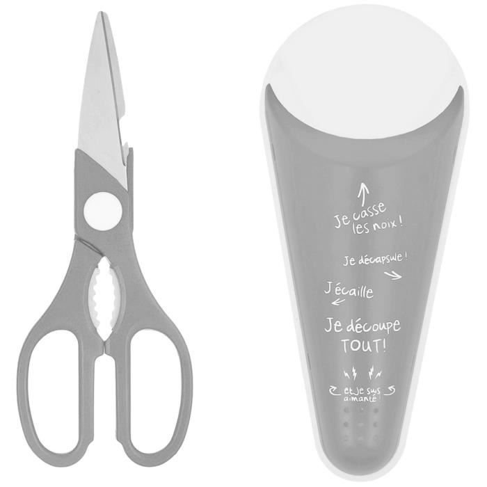 Ciseaux de Cuisine - Multifonctions - Acier Inoxydable - 21cm - 145g
