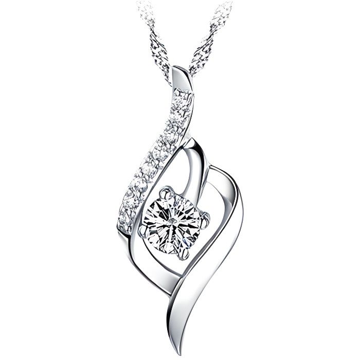 collier femme collier argent diamant femmes collier 925 sterling argent déclaration crystal pendentif c pour femmes mode bijoux