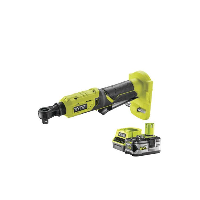 Pack RYOBI Clé à cliquet 18V One+ R18RW3 0 1 Batterie 5.0Ah 1 Chargeur rapide RC18120 150