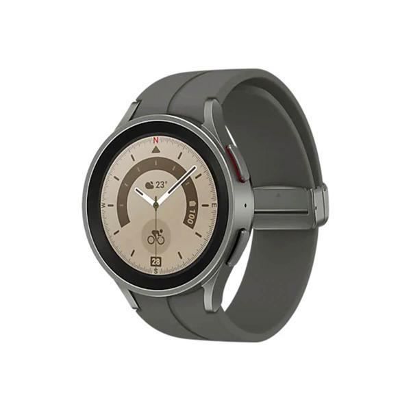 Montres connectées Samsung Samsung SM-R920 Galaxy Watch5 Pro Smartwatch gris titane 45mm DE.Samsung Galaxy Watch5 Pro . Taille de