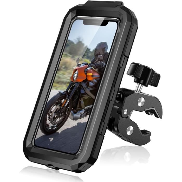 Support téléphone portable étanche moto vélo 360° guidon