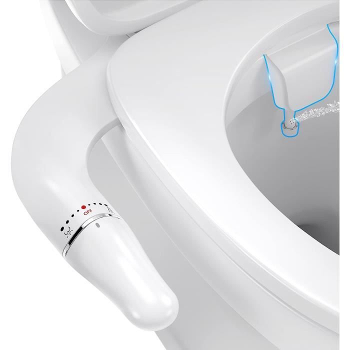 PENDEJATO Bidet Toilette WC, Ultra-thin Kit Abattant WC Japonais Bidet De Salle De Bain, Pulvérisateur De Bidet Boku, Buse Rétra136