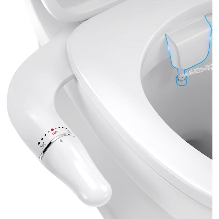 PENDEJATO Bidet Toilette WC, Ultrathin Kit Abattant WC Japonais Bidet