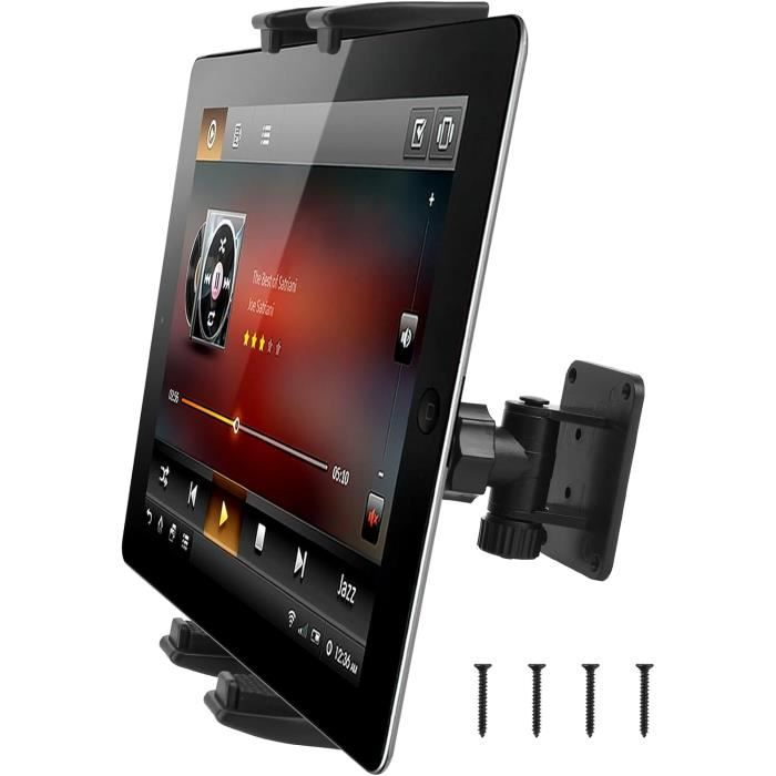 Support Mural Tablette Extensible Et Rotatif 360° - Bras Long 40cm, Aluminium, Pour Tablettes 4-13 Pouces - 10
