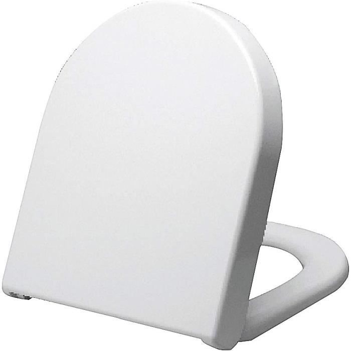 Abattant WC Duravit Univavo - Double Amortisseur Fermeture Douce - Forme Carrée Blanc - Made EU