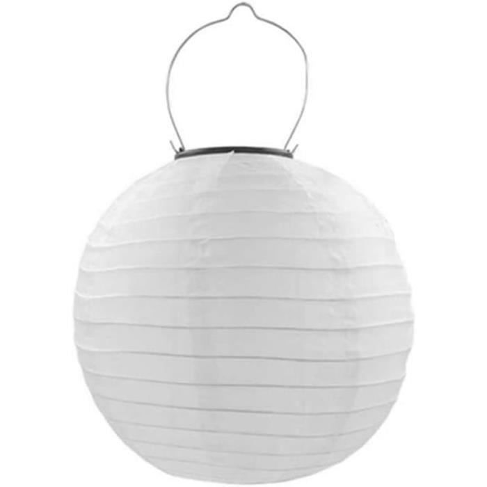 2 Lampions Solaires Extérieurs 20cm - Lanternes Solaires LED Suspendues Pour Jardin, Terrasse Et Balcon - Rose