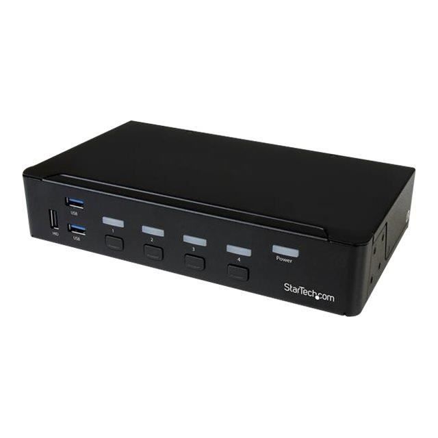 STARTECH Switch KVM USB HDMI à 4 ports - Commutateur écran clavier souris HDMI avec hub USB 3.0 intégré - 1080p