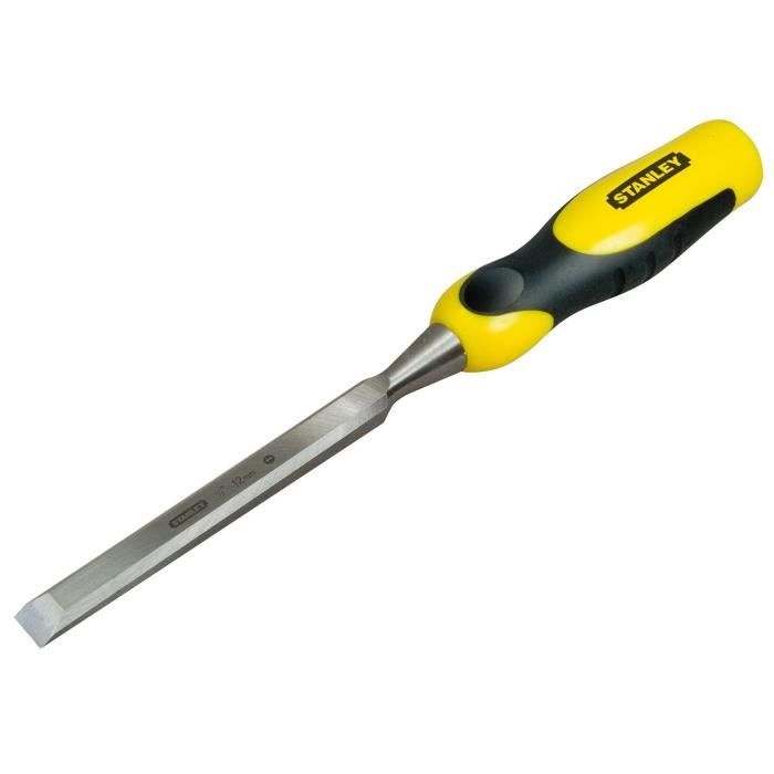 Ciseau à bois manche bi-matière 12x125mm longueur totale 310mm - STANLEY - 0-16-873