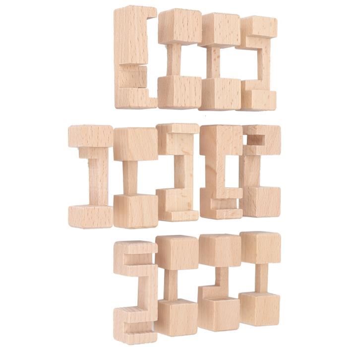 Casse-tête En Bois Tangram Hexagonal - Jeu De Réflexion éducatif, Puzzles Montessori Pour Enfants Et Adultes