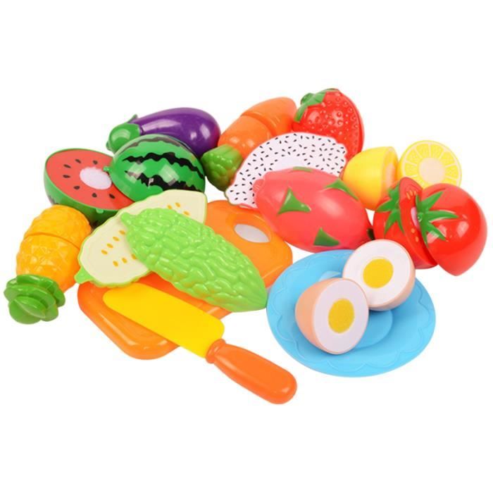13pcs modèles de fruits et légumes jouets de coupe durables en