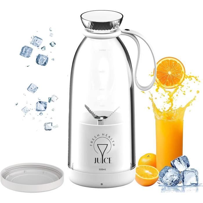 Mini Mixeur Portable Rechargeable Par Usb 450 Ml 4000 Mah Pour Smoothie