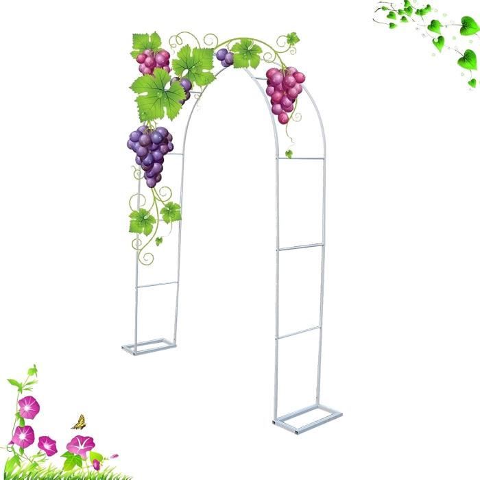 Arche de jardin en métal TRAHOO - Arceau rosiers grimpant - Base