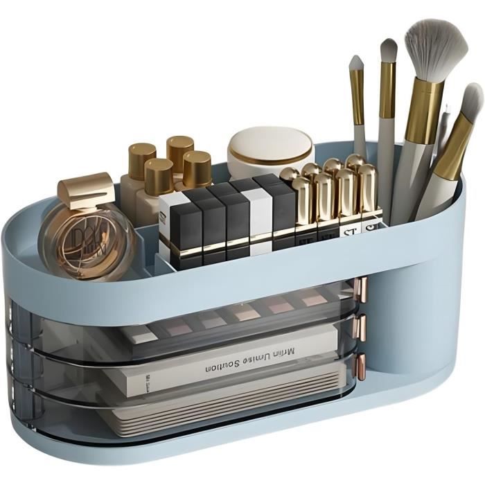 Organiseur De Bureau Multifonction - Petite Boîte De Rangement Pour Stylos, Fournitures, Maquillage - Plastique - 5