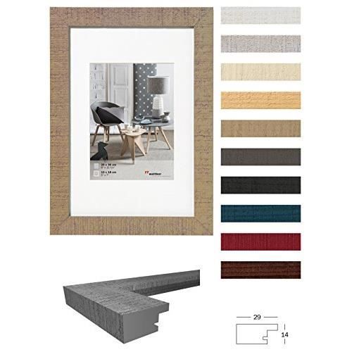 Cadre Photo Bois Walther Design Poivrons BP – 20 X 20 Cm Blanc Polaire – Style Moderne Mat, Verre Clair
