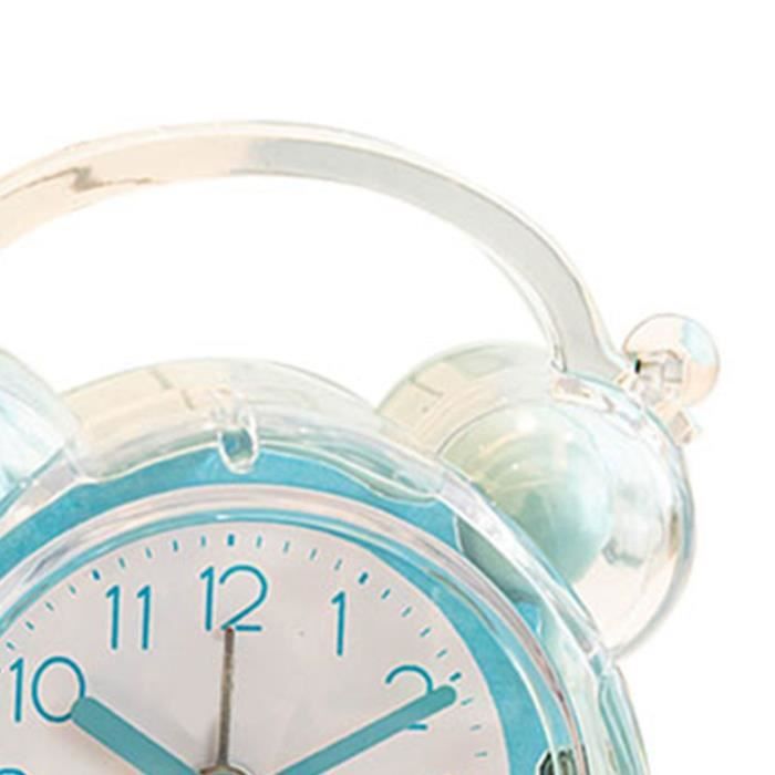 Réveil Double Cloche En Forme De Cœur - Avec Veilleuse, Pour Enfants Et Ados !