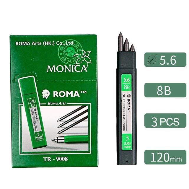 CRAYON GRAPHITE,8Bcrayon mécanique automatique pour peinture, 5.6mm