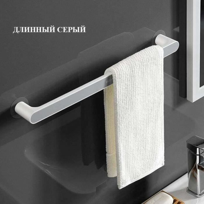 Barre Porte-Serviettes Murale Acier Inox 304 – 60 Cm Blanc, Installation Vis, Salle De Bain, Cuisine, Robuste 5 Kg
