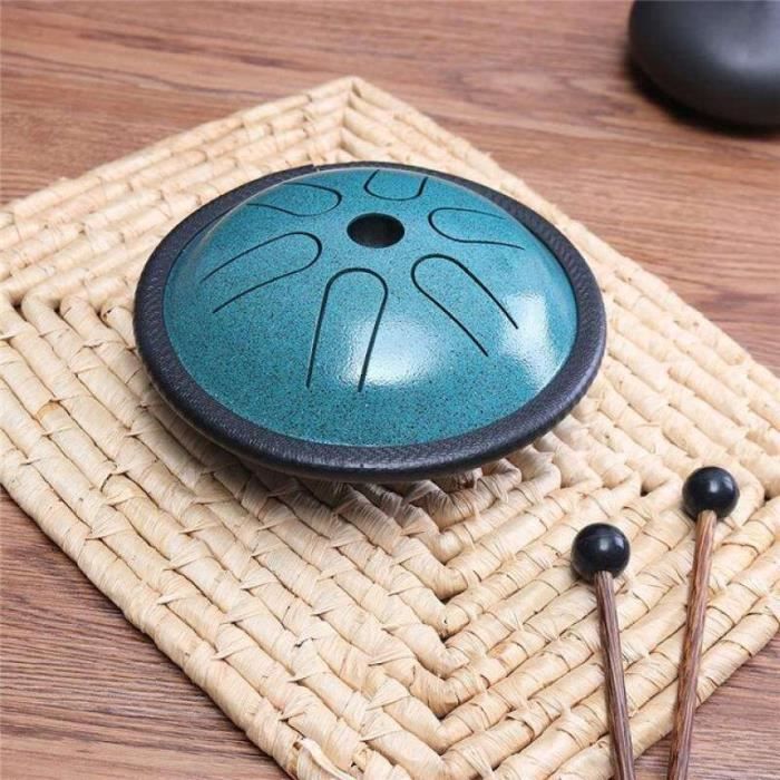 Tambour à Langue TINGSING 7.6cm - 6 Notes, Acier Carbone - Pour Méditation, Yoga, Éducation Musicale