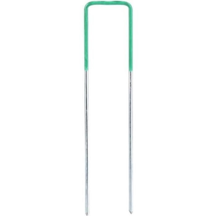 Piquets Jardin 15cm Lot De 50 Piquets D'ancrage En U Galvanisés