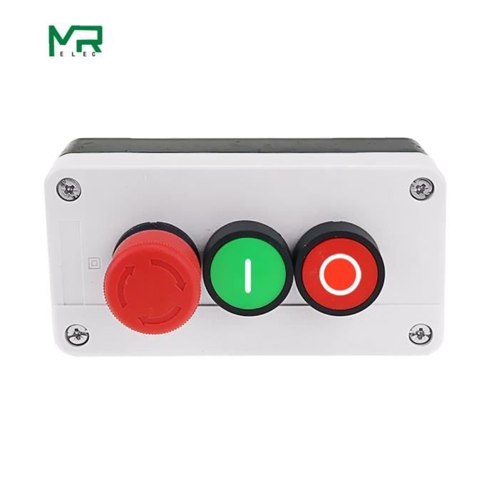 fuhao -Station de commutation d'urgence,bouton poussoir rouge vert,600V 10A
