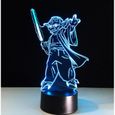 Veilleuse 3D Maître Yoda Star Wars - LED 7 couleurs - Contrôle tactile-1