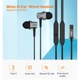 EGA écouteurs filaires Écouteurs de sport de luxe mains libres Type-C filaire intra-auriculaire stéréo basse profonde-1
