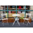 Ensemble Table Bistro avec chaises pliantes HUOLE - Style classique pour Balcon, Terrasse et Jardin-1
