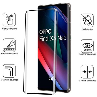 Coque Souple TPU Noir + Verre Trempé Pour Oppo Find X3 Neo - Protection Complète Little Boutik