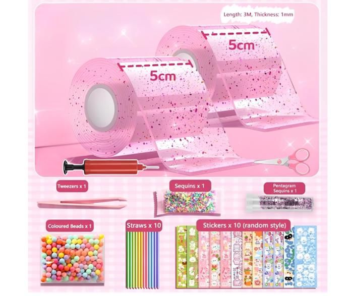 Kit de bulles Nano Tape avec gonfleur de ballon, ruban adhésif double face pour bulles, nano
