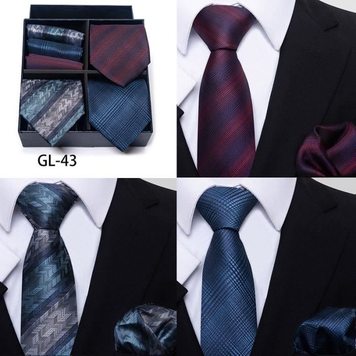 CRAVATE POUR HOMME Cravate Jacquard Couvre-Cou Classique Costume D