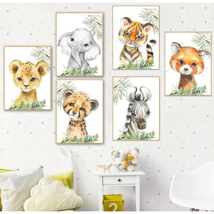 Les animaux de la jungle de Kidz Collection en poster, tableau sur toile et  plus